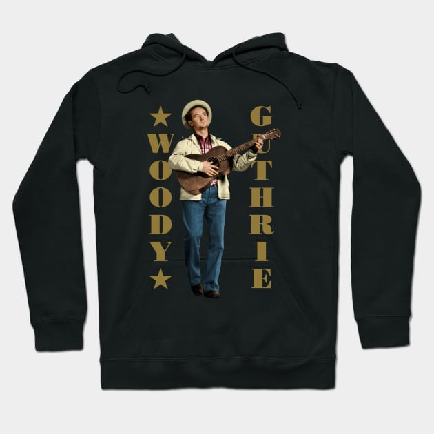 Woody Guthrie Hoodie by PLAYDIGITAL2020